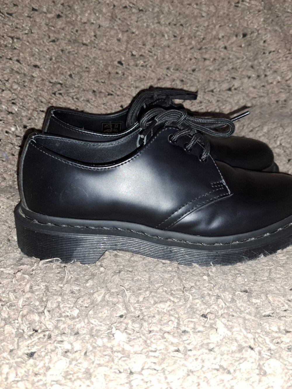 DR. MARTENS-DOC MARTENS 1461 Mono Smooth Black Leather Oxford-Sz 37/6-Near Mint - Picture 5 of 8